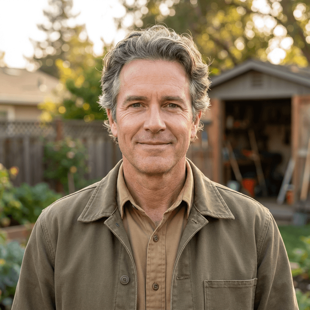 Robert Williams, owner operator, inspecting polished chrome headlight detail